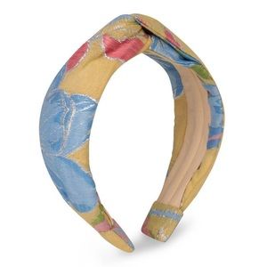 Autumn Adeigbo yellow brocade headband